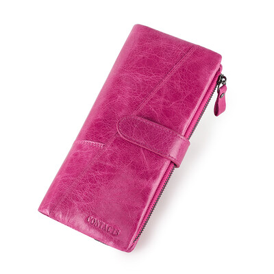 Kontaktov novi novčanik od prave kože, modna torbica za kovanice za žene, žene, dugi novčanici s spojkom i torbicama za mobitel Držač kartica