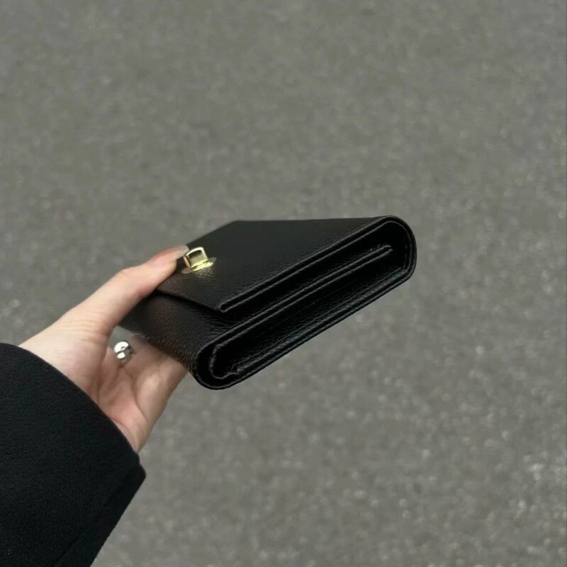 BOMO Turn Retro maki sievietēm, melni liči raksti, īsi salokāmi maki korejiešu stila luksusa dizaineru somas Trend 2024