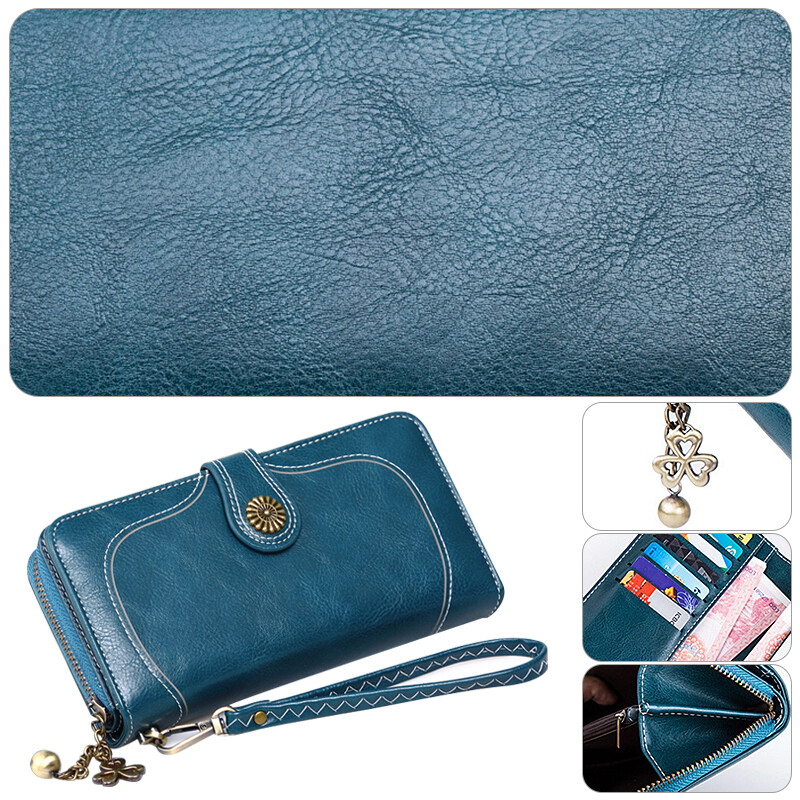 Jauns zīmols Hollow Sieviešu Sajūga Ādas Maks Sieviešu Garš Maks Sieviešu Maks ar rāvējslēdzēju Retro naudas soma Maks iPhone Carteira