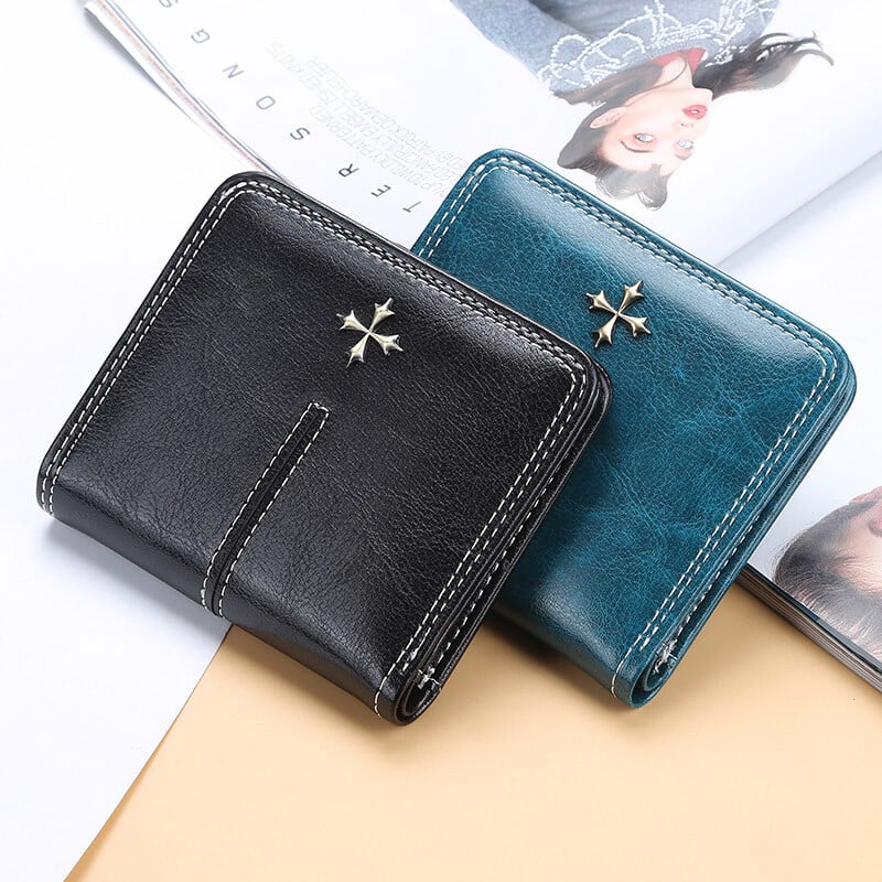 Tanki novčanici za žene Modni mali novčanik Kožna torbica za kartice Ženski novčanici s patentnim zatvaračem džepom za novčiće Ženske sklopive crvene torbice