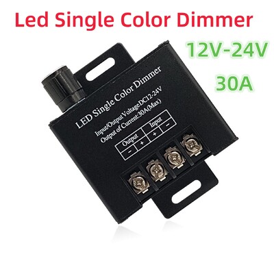 DC12V-24V LED prekidač s gumbom za prigušivanje 30A 360W Regulator Podesivi kontroler 5050 2835 5730 Jednobojna LED traka za svjetlo Led prigušivač