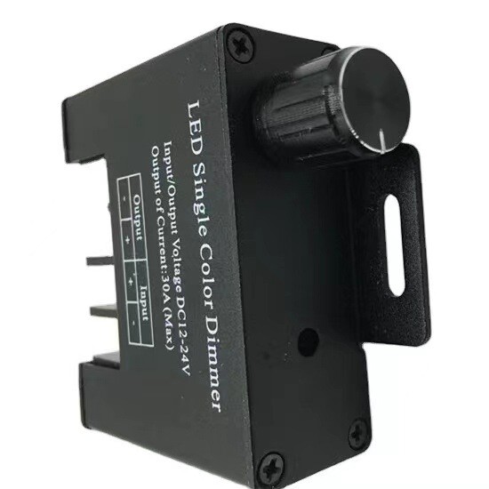 DC12V-24V LED šviesos diodo reguliatorius 30A 360W reguliatorius Reguliuojamas valdiklis 5050 2835 5730 Vienos spalvos LED juostelės šviesos diodų reguliatorius