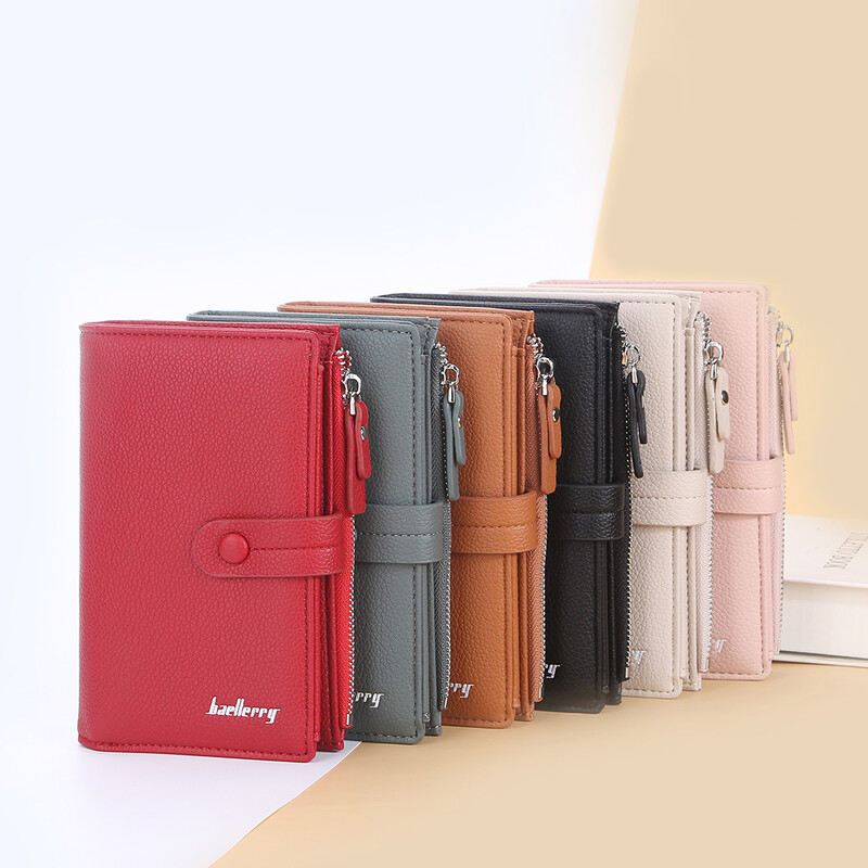 Augstākās kvalitātes balti somiņas maki sievietēm PU ādas maks 16 slotu karšu turētāji Sarkani naudas somas Baellerry jauns rāvējslēdzēja monētu maciņš