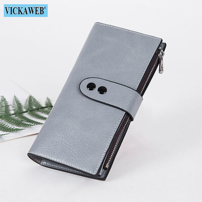 VICKAWEB hosszú női pénztárca női tömör pénztárca Női divatos cipzáras nagy női pénztárcák és pénztárcák nagy rózsaszín női piros pénzes táska