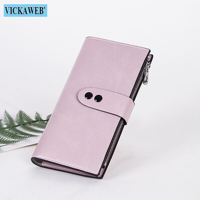 VICKAWEB hosszú női pénztárca női tömör pénztárca Női divatos cipzáras nagy női pénztárcák és pénztárcák nagy rózsaszín női piros pénzes táska