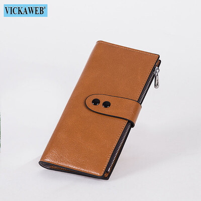 VICKAWEB hosszú női pénztárca női tömör pénztárca Női divatos cipzáras nagy női pénztárcák és pénztárcák nagy rózsaszín női piros pénzes táska