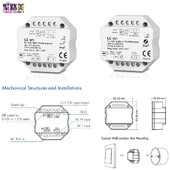 L1(WT)WiFi / L1(WZ)ZigBee Tuya 2,4G RF belaidis šviesos diodo reguliatorius DIP jungiklis Push Dim 1CH įvestis AC100-240V išvestis 0/1-10V pritemdymas