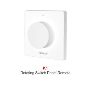 „Miboxer K1“ besisukantis jungiklio skydelis nuotolinio valdymo pultas + „AC Triac RF Push Wifi“ šviesos reguliatoriaus jungiklis Ryškumas Spalvos temperatūra LED lemputei