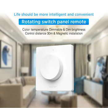 Miboxer K1 Περιστρεφόμενος πίνακας διακόπτη Remote+AC Triac RF Push Wifi Dimmer Διακόπτης Φωτεινότητα Χρώμα για φωτισμό LED