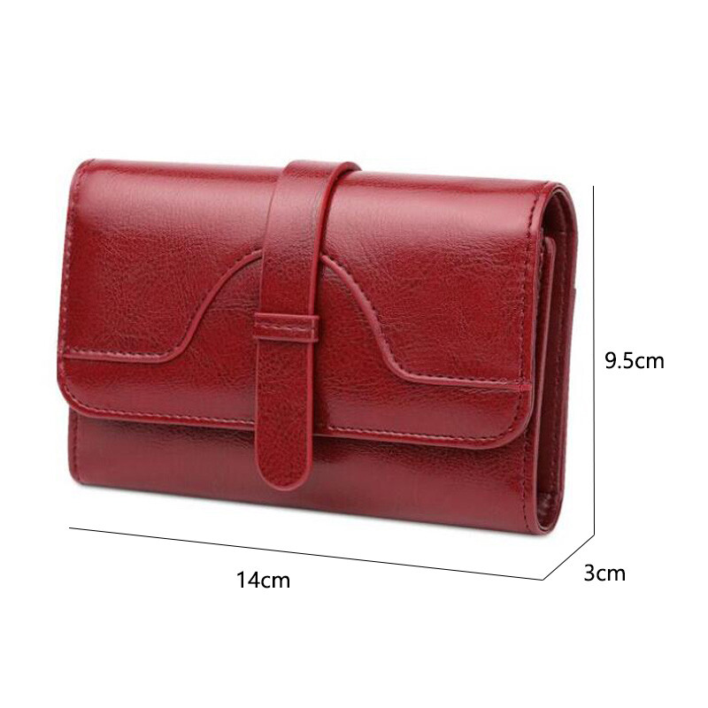 Portofel pentru femei Portofele din piele naturală pentru femei Moda lux de înaltă calitate Suport card RFID Fermoar Buzunar pentru monede Poșetă medie roșie