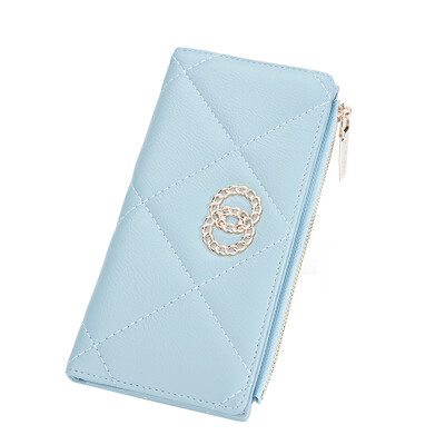 Ženski dugi novčanik od pu kože s više utora, držač za kartice velikog kapaciteta, patentni zatvarač, torbica za novčiće, telefon, crveno-bijeli novčanici za žene