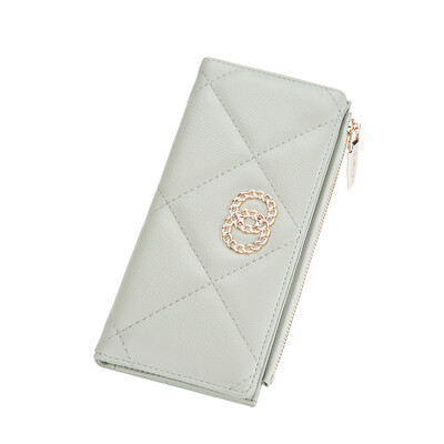 Ženski dugi novčanik od pu kože s više utora, držač za kartice velikog kapaciteta, patentni zatvarač, torbica za novčiće, telefon, crveno-bijeli novčanici za žene