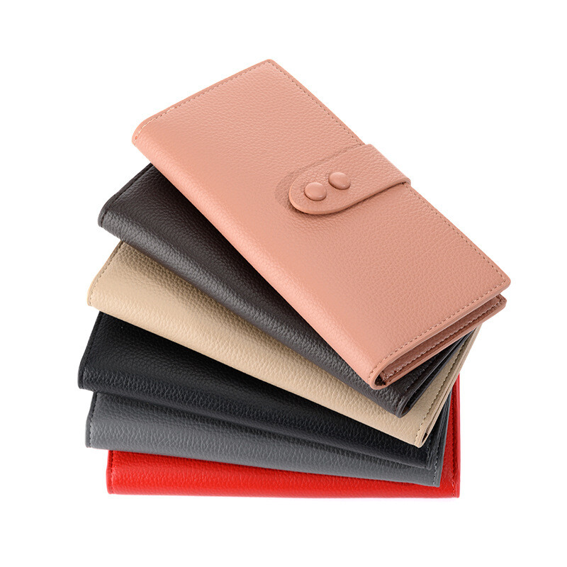 Sieviešu poliuretāna ādas maki Maks, kas atbilst krāsām, maks sievietēm, gara sajūga karšu turētāja