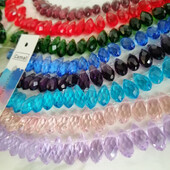 Camal 50vnt Laisvas 12x6mm ašaros vandens lašas krištolinis pakabukas prizmė briaunotas karoliukai kabantys amatų papuošalų dalis Vestuvių vakarėlis „pasidaryk pats“