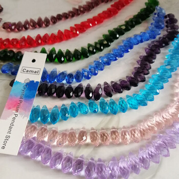 Camal 50 τμχ Loose 12x6mm Teardrop Water Drop Κρυστάλλινο κρεμαστό Πρίσμα Faceted Bead Hanging Craft Κοσμήματα μέρος Γαμήλιο πάρτι DIY