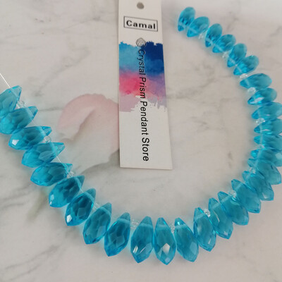 Camal 50vnt Laisvas 12x6mm ašaros vandens lašas krištolinis pakabukas prizmė briaunotas karoliukai kabantys amatų papuošalų dalis Vestuvių vakarėlis „pasidaryk pats“
