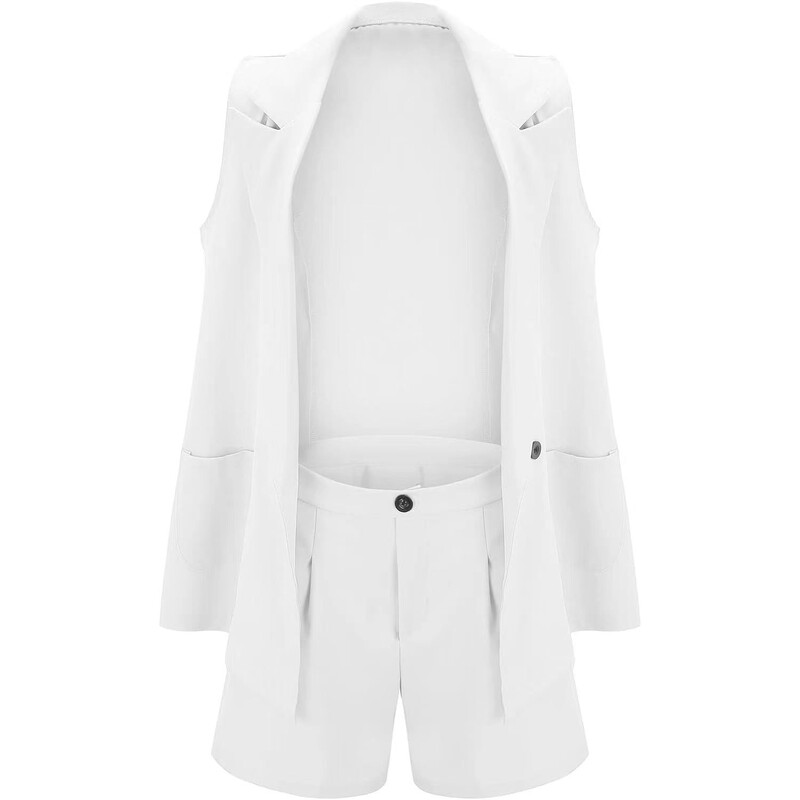 Seturi scurte Femei Fără mâneci Set Costum Două Piese Seturi Elegante Pantaloni Set Business Office Damă Set Vestiment de lucru Set Blazer Costum Jachetă