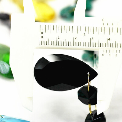 Aukščiausios kokybės 12 vnt. / partijoje (105 mm) Daugiaspalviai K9 krištoliniai liustra pakabukai Dekoratyvinis stiklas Puošnus kabantis papuošalas pasidaryk saulės gaudyklė