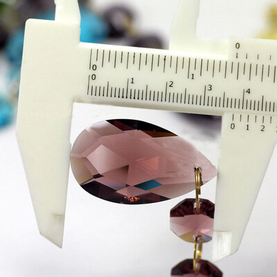 Aukščiausios kokybės 12 vnt. / partijoje (105 mm) Daugiaspalviai K9 krištoliniai liustra pakabukai Dekoratyvinis stiklas Puošnus kabantis papuošalas pasidaryk saulės gaudyklė