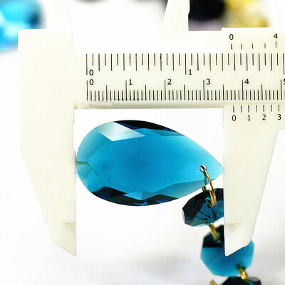 Aukščiausios kokybės 12 vnt. / partijoje (105 mm) Daugiaspalviai K9 krištoliniai liustra pakabukai Dekoratyvinis stiklas Puošnus kabantis papuošalas pasidaryk saulės gaudyklė