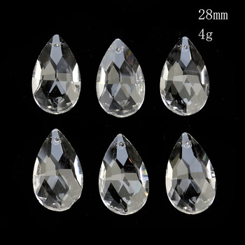 10PC Clear Tear Drop Glass Crystal Faceted Prism εξαρτήματα πολυελαίου Sun Catcher Κοσμήματα Χειροτεχνία Lucky Light Feng Shui Κρεμαστό ντεκόρ