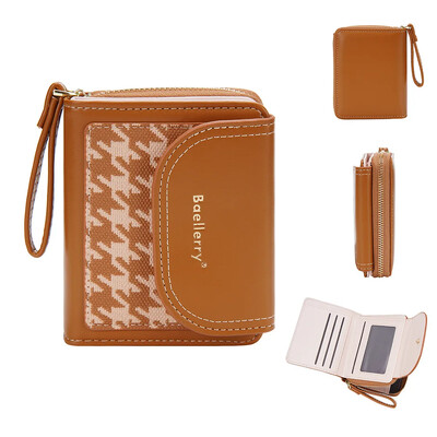 Ženski mali novčanik Ženski slatki novčanik Crveni kožni držač kartica, kratka torbica s patentnim zatvaračem Ženske torbice i novčanici visoke kvalitete