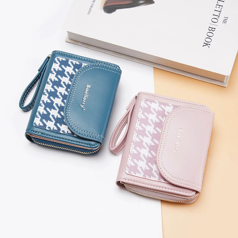 Ženski mali novčanik Ženski slatki novčanik Crveni kožni držač kartica, kratka torbica s patentnim zatvaračem Ženske torbice i novčanici visoke kvalitete