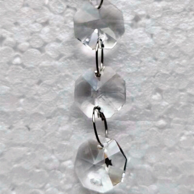 1 metar kristalne osmerokutne perle vijenac za zavjese za dijelove rasvjete Prizma privjesak hvatač sunca DIY kućni ukras za vjenčanje vrta