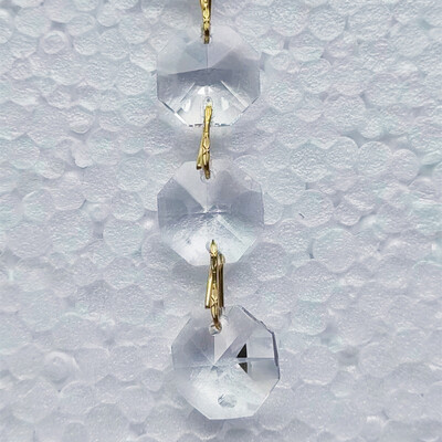 1 metar kristalne osmerokutne perle vijenac za zavjese za dijelove rasvjete Prizma privjesak hvatač sunca DIY kućni ukras za vjenčanje vrta