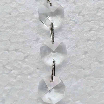 1 metar kristalne osmerokutne perle vijenac za zavjese za dijelove rasvjete Prizma privjesak hvatač sunca DIY kućni ukras za vjenčanje vrta