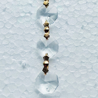 1 metar kristalne osmerokutne perle vijenac za zavjese za dijelove rasvjete Prizma privjesak hvatač sunca DIY kućni ukras za vjenčanje vrta