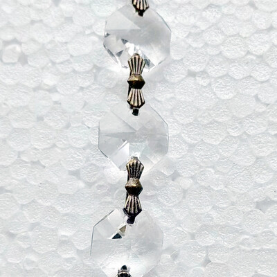 1 metar kristalne osmerokutne perle vijenac za zavjese za dijelove rasvjete Prizma privjesak hvatač sunca DIY kućni ukras za vjenčanje vrta