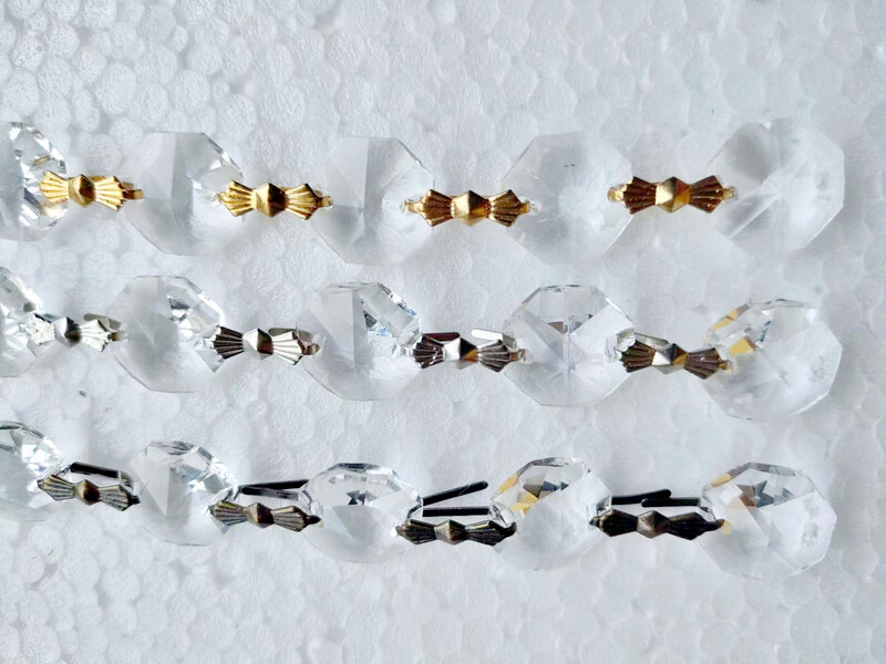 1 metar kristalne osmerokutne perle vijenac za zavjese za dijelove rasvjete Prizma privjesak hvatač sunca DIY kućni ukras za vjenčanje vrta