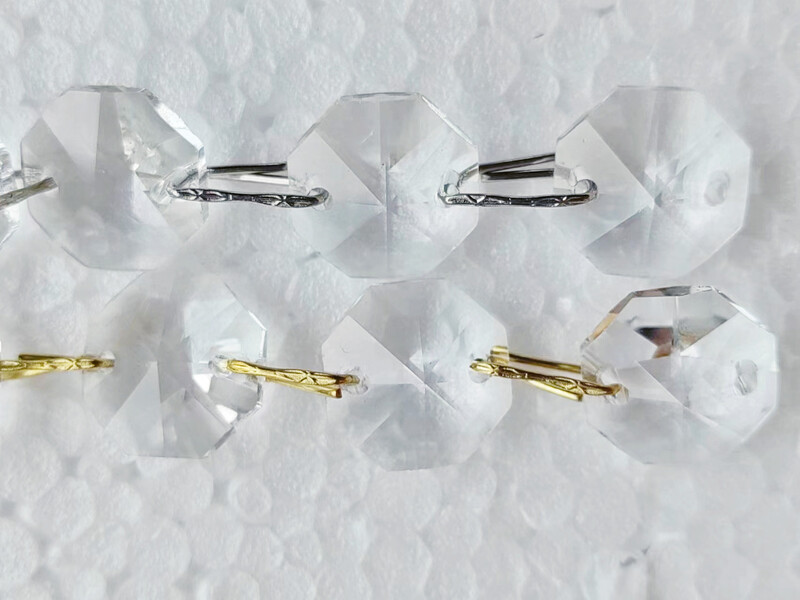 1 metar kristalne osmerokutne perle vijenac za zavjese za dijelove rasvjete Prizma privjesak hvatač sunca DIY kućni ukras za vjenčanje vrta