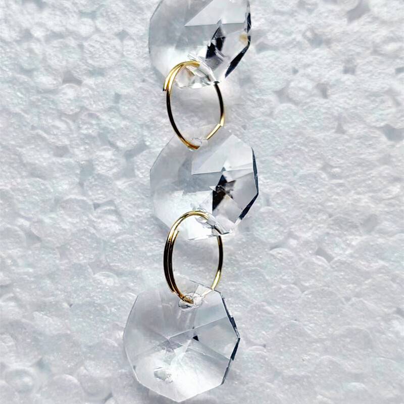 1 metar kristalne osmerokutne perle vijenac za zavjese za dijelove rasvjete Prizma privjesak hvatač sunca DIY kućni ukras za vjenčanje vrta