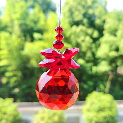 8 spalvų krištoliniai pakabukai "pasidaryk pats" sietynas kristalai karoliukai saulės gaudyklė prizmės Kabantys ornamentas sietynų priedai Automobilių apdaila