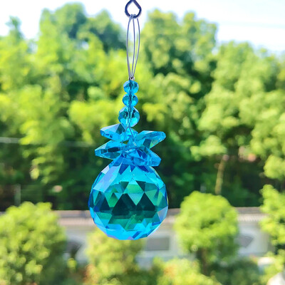 8 spalvų krištoliniai pakabukai "pasidaryk pats" sietynas kristalai karoliukai saulės gaudyklė prizmės Kabantys ornamentas sietynų priedai Automobilių apdaila