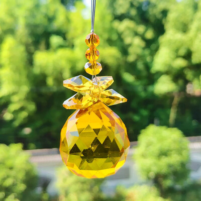 8 spalvų krištoliniai pakabukai "pasidaryk pats" sietynas kristalai karoliukai saulės gaudyklė prizmės Kabantys ornamentas sietynų priedai Automobilių apdaila