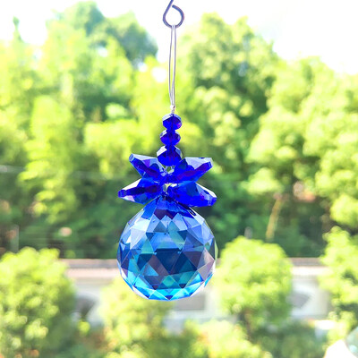 8 spalvų krištoliniai pakabukai "pasidaryk pats" sietynas kristalai karoliukai saulės gaudyklė prizmės Kabantys ornamentas sietynų priedai Automobilių apdaila