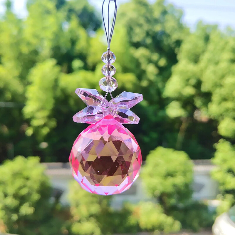 8 spalvų krištoliniai pakabukai "pasidaryk pats" sietynas kristalai karoliukai saulės gaudyklė prizmės Kabantys ornamentas sietynų priedai Automobilių apdaila