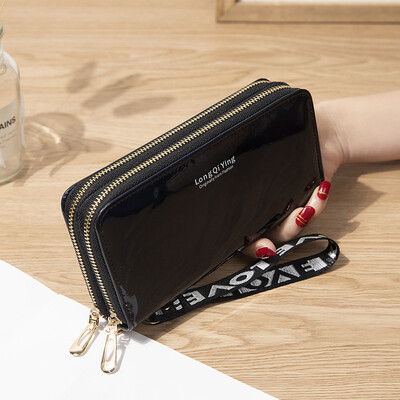 Kuum sooduspakkumine Naiste rahakott PU nahast siduriga brändi mündikott Naiste rahakoti kaardihoidja pikk daami sidur Carteira Feminina