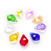 20 vnt Charms krištolo pakabukas klevo lapų stiklo karoliukų sietyno prizmės dalys kabantys saulės gaudyklė „pasidaryk pats“ papuošalų kūrimas karolių auskarai