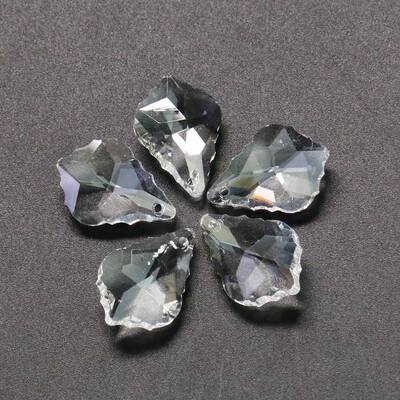 20 vnt Charms krištolo pakabukas klevo lapų stiklo karoliukų sietyno prizmės dalys kabantys saulės gaudyklė „pasidaryk pats“ papuošalų kūrimas karolių auskarai