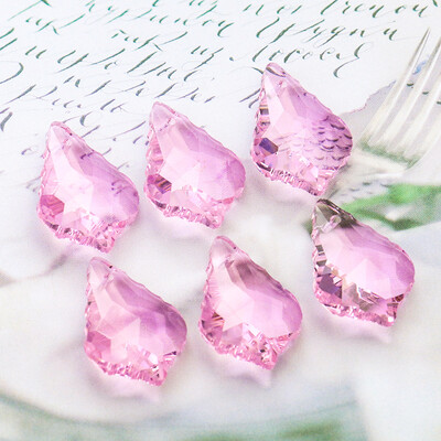 20 vnt Charms krištolo pakabukas klevo lapų stiklo karoliukų sietyno prizmės dalys kabantys saulės gaudyklė „pasidaryk pats“ papuošalų kūrimas karolių auskarai