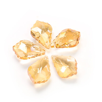 20 vnt Charms krištolo pakabukas klevo lapų stiklo karoliukų sietyno prizmės dalys kabantys saulės gaudyklė „pasidaryk pats“ papuošalų kūrimas karolių auskarai