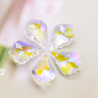 20 vnt Charms krištolo pakabukas klevo lapų stiklo karoliukų sietyno prizmės dalys kabantys saulės gaudyklė „pasidaryk pats“ papuošalų kūrimas karolių auskarai