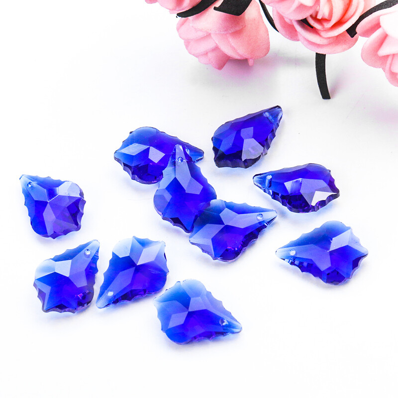 20 vnt Charms krištolo pakabukas klevo lapų stiklo karoliukų sietyno prizmės dalys kabantys saulės gaudyklė „pasidaryk pats“ papuošalų kūrimas karolių auskarai