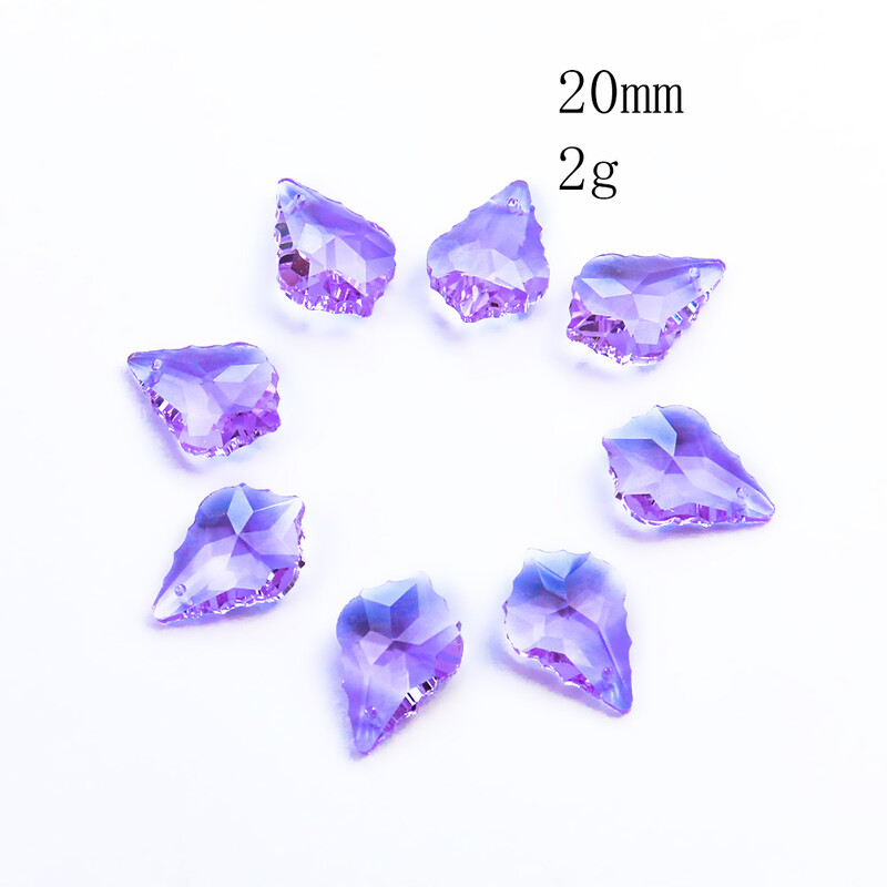 20 vnt Charms krištolo pakabukas klevo lapų stiklo karoliukų sietyno prizmės dalys kabantys saulės gaudyklė „pasidaryk pats“ papuošalų kūrimas karolių auskarai