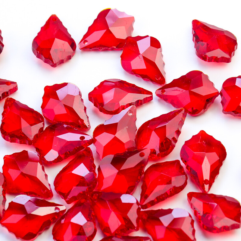 20 vnt Charms krištolo pakabukas klevo lapų stiklo karoliukų sietyno prizmės dalys kabantys saulės gaudyklė „pasidaryk pats“ papuošalų kūrimas karolių auskarai