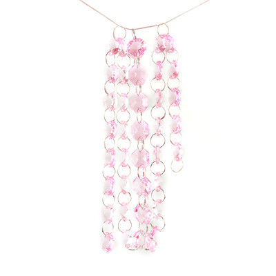 1M minden szín 14 mm-es kristály nyolcszög gyöngyök láncok üveg függő füzérek otthoni esküvői házasság FengShui dekorációhoz